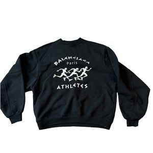 Balenciaga athletes sweatshirt- oversized fit - XXS - black